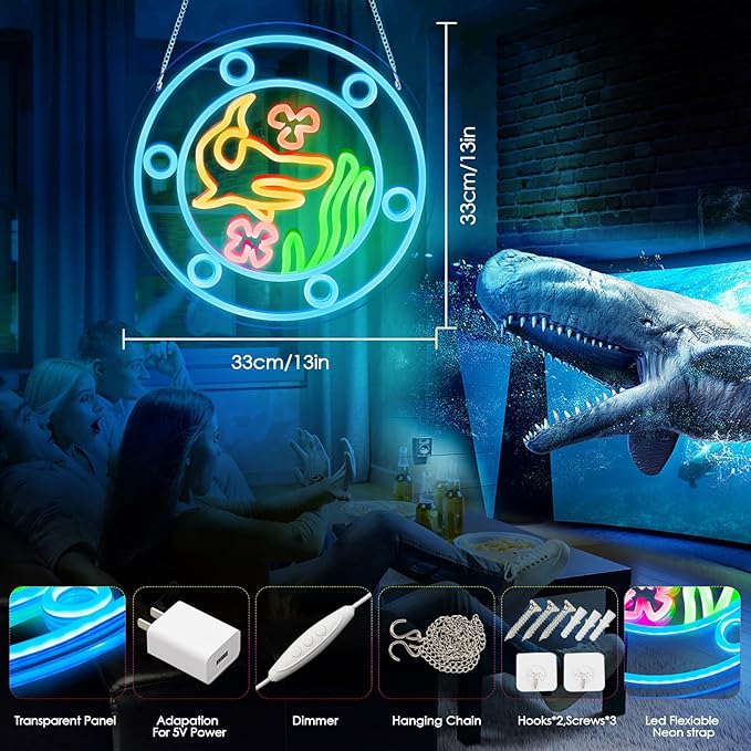 OCEAN WORLD Neon Sign Joy Love Peace Led Neon Lights Pink Neon Sign for Bedroom Led Sign USB Powered Neon Signs for Wall Decor Dimmable for Christmas Thanksgiving Birthday Party Girls Gifts