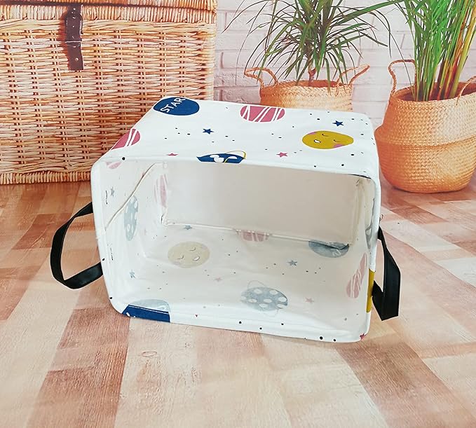 Rec Toy Box Chest Kids Hamper Storage Basket Collapsible Organizer Bin Gift Baskets for Home/Dorm/Kitchen/Pet/Office/Closet/Shelf