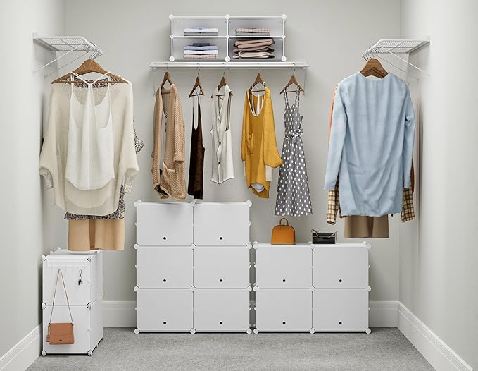 HOMIDEC Shoe Rack, 4 Tier Shoe Storage Cabinet 16 Pair Plastic Shoe Shelves Organizer for Closet Hallway Bedroom Entryway