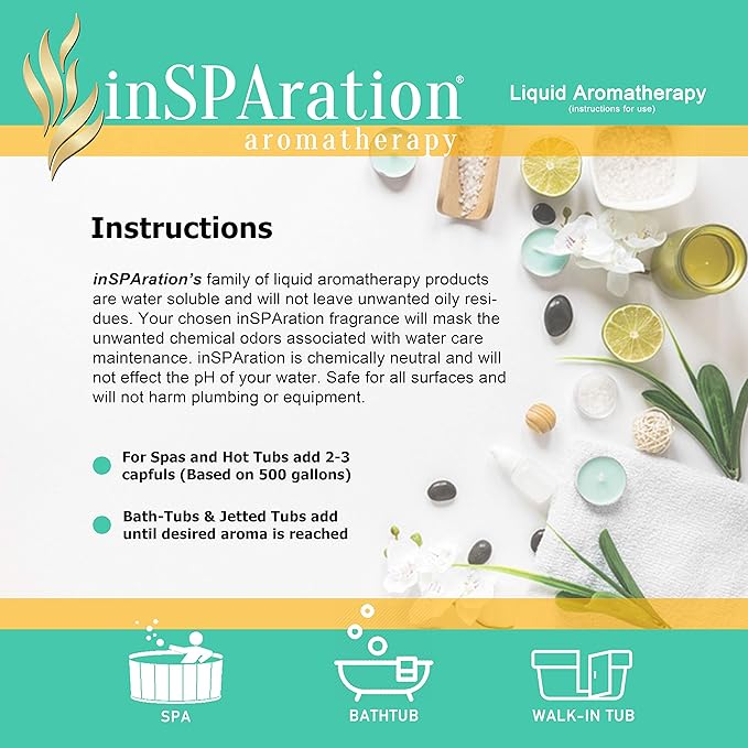 inSPAration Spa and Bath Aromatherapy 370X Spa Liquid, 9-Ounce, Tropical Island