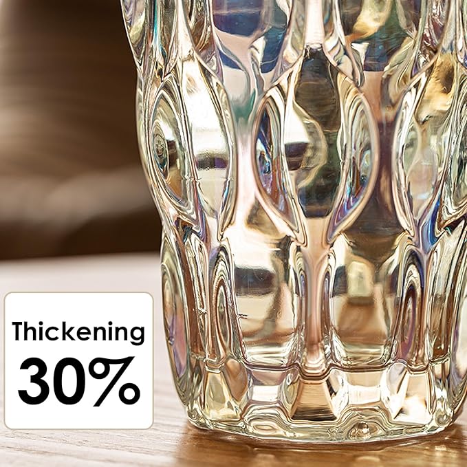 CEMABT 9.5inch 3.4 lb Glass Vases for Flowers Unbreakable Thickened Morden vase for Tables Centerpieces,Colorful,Vintage and Clear Rose Large Flower vases for Bouquet Unique Gifts(Champagne)