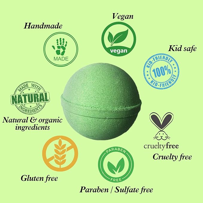 Bath Bomb Gift Sets for Men. 18 Therapeutic Spearmint Eucalyptus Bath Bombs for Sore Muscles. Best Mens Bath Bomb Gift Box for Him & Her