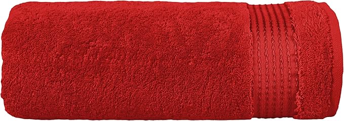 Elegant Comfort Premium Turkish Cotton 1 Piece Jumbo Bath Towel - 35 x 70 inch, Luxurious Hotel Spa Quality 100% Turkish Cotton Large Bath Towel - Highly Absorbent - Soft Bathroom Towel, Red