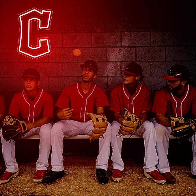 Neon Sign Baseball Team Neon Light Up Sign for Wall Decor Led Light for Man Cave Bedroom Gifts for Baseball Fans 5V USB Powered Size Wall Art 14.5 * 9.8inch(ZYLD142)