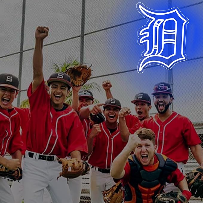 Tiger Neon Sign for Wall Decor Tiger Led Neon Light for Man Cave Baseball Team Led Sign for Sport Club Bedroom Garage Birthday Party Baseball Room USB Powered Size 16.1 * 11.8In(ZYLD133)