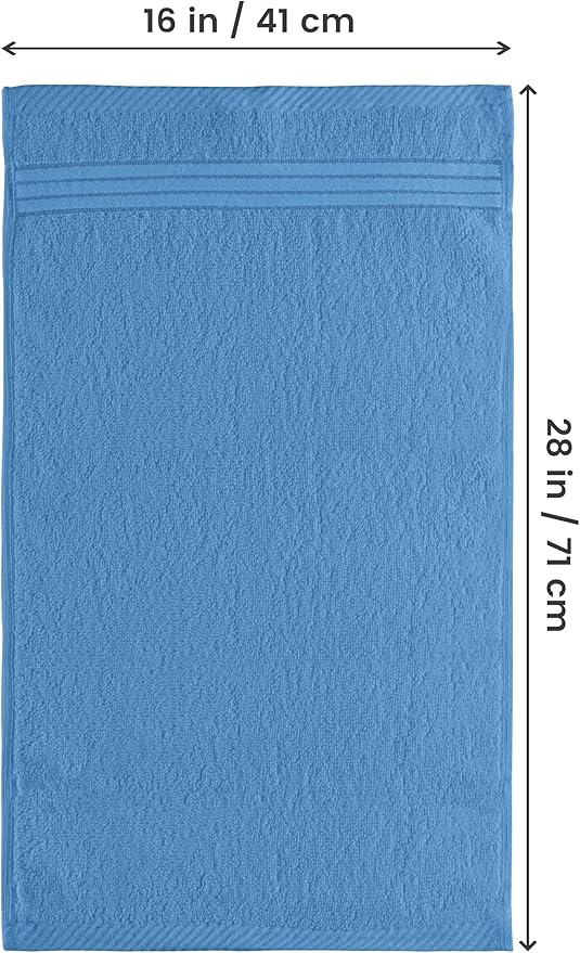 Utopia Towels 6 Piece Premium Hand Towels Set, 16 by 28 inches, 100% Ring Spun Cotton, Lightweight and Highly Absorbent Towels for Bathroom, Travel, Camp, Hotel, and Spa, Electric Blue