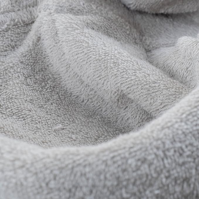 HOMELOVER 6 Piece Towel Set - 100% Organic Cotton 2 Bath Towels & 4 Hand Towels - 500 GSM, Hotel & Spa Quality, Soft, Quick Dry, Highly Absorbent Bathroom Essentials (Space Gray)