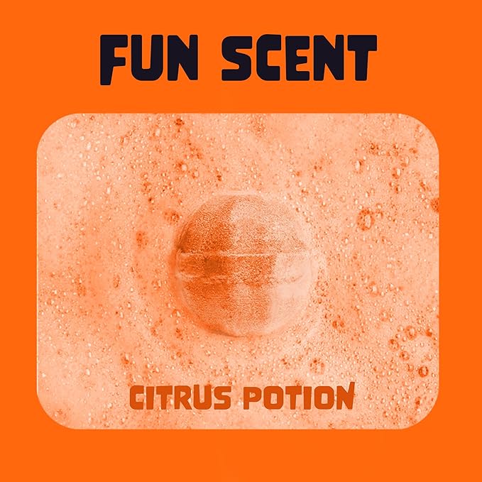 Halloween Bath Bomb for Kids with Surprise Toys Inside - Large Pumpkin Spooky Bombs for Boys & Girls – Made in USA, Boo Basket Stuffers for Teens by Two Sisters