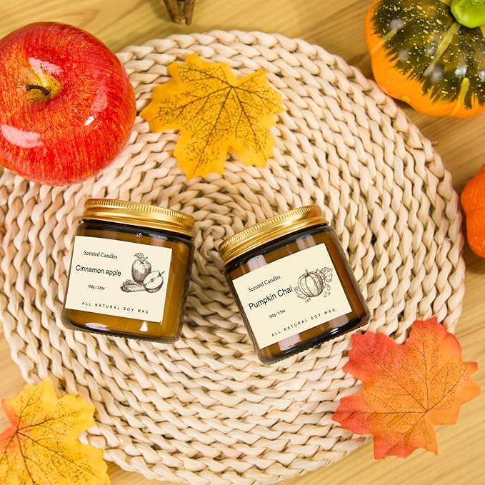 6 Pack Scented Candles for Home, Aromatherapy Gifts for Women Men, Fall Winter Holiday Natural Soy Candles Set for Birthday, Mother's Valentines Day Gifts for Her