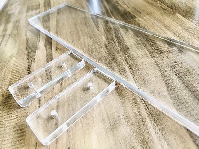 DistinctAndUnique Elegant and Sophisticated Floating Window Shelf (29.5", Triple Shelf) - Crystal Clear Recessed Durable Strong Acrylic Trinket, Plants and Succulents Indoor Collection Display Stand