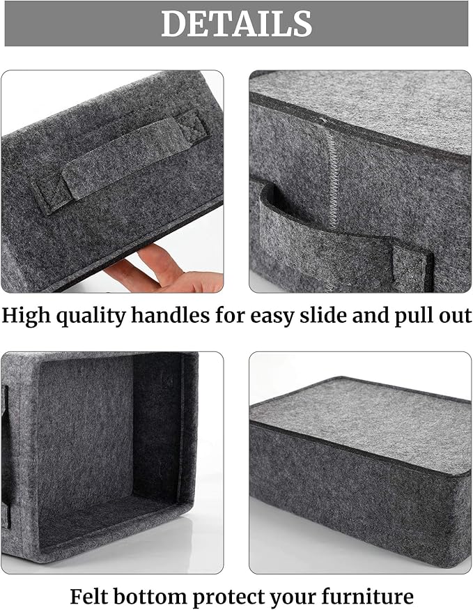Small Storage Basket Modern Storage Baskets Felt Collapsible Baskets Storage Bins for Cellphone Earphone Chargers Cables Make Up Hair Supplies Fabric Drawers Storage Baskets Cute Storage Baskets