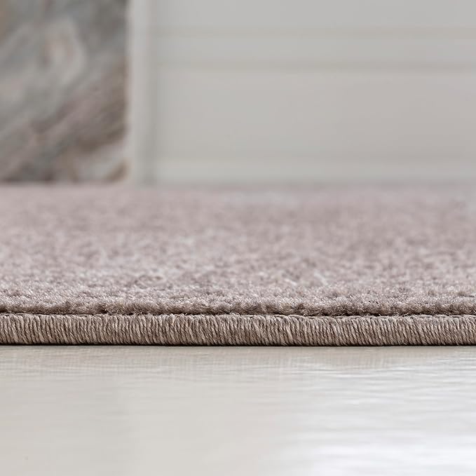 JONATHAN Y SCN104D-5 Nordby High-Low Geometric Arch Scandi Striped Taupe/Beige 5 ft. x 8 ft. Indoor/Outdoor Area Rug for Patio, Backyard, Living Room, Bedroom, Office, Hose-Washable