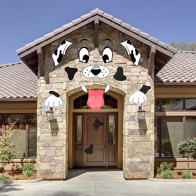 POILKMNI Trunk or Treat Car Decorations Kit, Halloween Dalmatians Dog Decorations for Car & SUV, Outside Garage Archway Door Haunted House Car Stickers Home Party Supplies