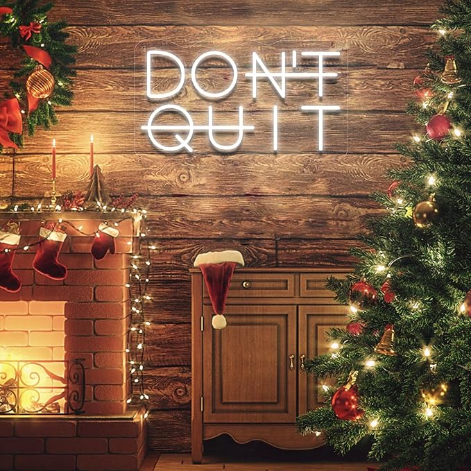 Don't Quit LED Neon Sign for Wall Decor, DO IT Neon Lights Party Decorations, USB Powered Switch Lighting Adjustable for Office, Gym, Man Cave, Gamer Room Decor