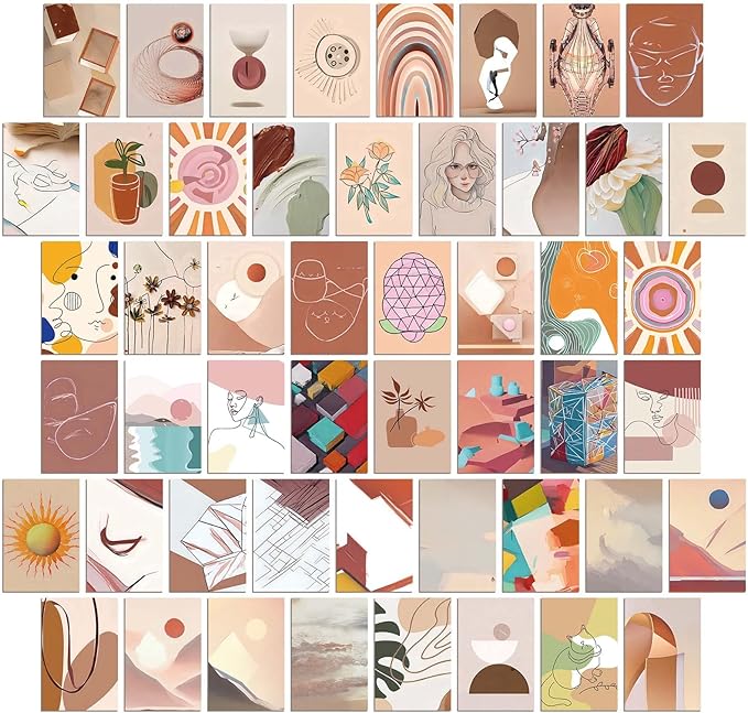 LA MAISON COZY Wall Collage Kit, Teen Posters Art Print, 50PCS 4x6'' Vintage Wall Decor Gift for Teen Girls' Dorm Room