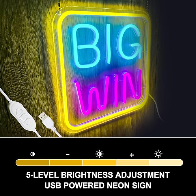 Led Neon Sign, Bright Dimmable Led Sign Lignt Wall Decor for Game Room, Man cave sign, Streamer Room, Gaming Room Bedroom Birthday Gifts Boys