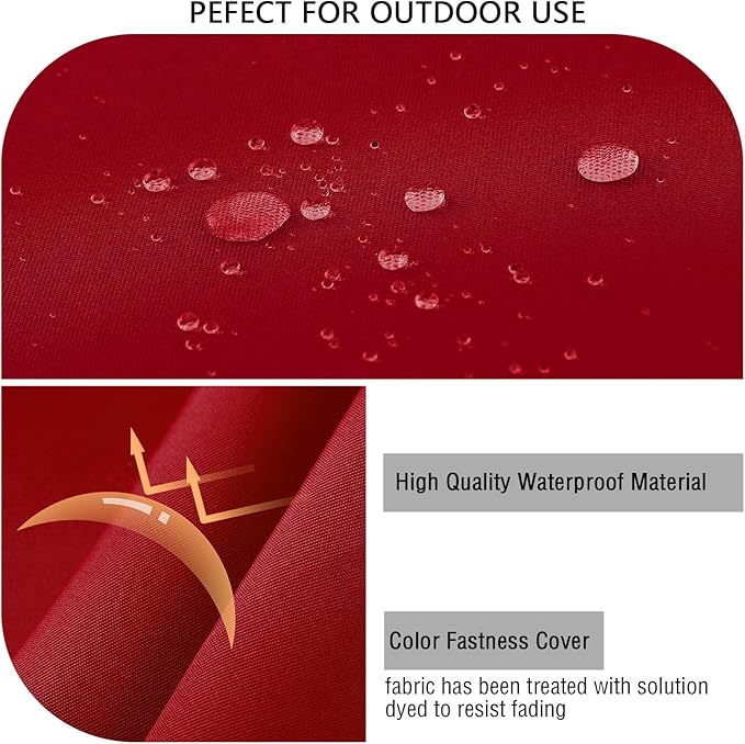 idee-home Outdoor Cushions for Patio Furniture, Waterproof Outdoor Seat Cushion Hampton Bay Deep Seat Replacement Cushions for Garden