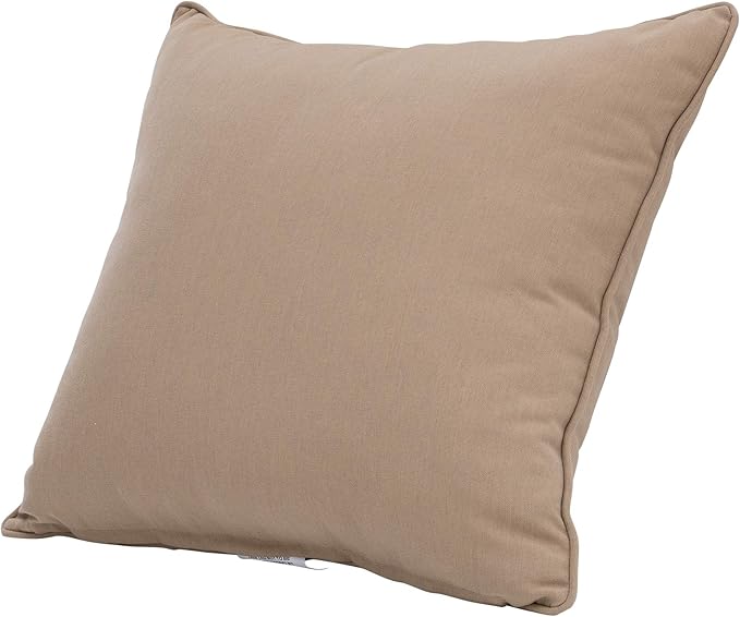 QILLOWAY Outdoor/Indoor Deep Seat Cushions for Patio Furniture, Lawn Chair Cushion 24 x 24 inch 1 Set, All Weather (Sand/Beige/Camel)