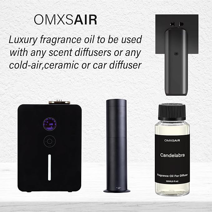 Hotel Diffuser Oil Candelabra Inspired by Baccarat Home Luxury Scents Diffuser Oil 120ml- Bergamot, Sweet Berry & Oakmoss Aromatherapy Oil Blends Fragrance Essential Oils for Diffuser