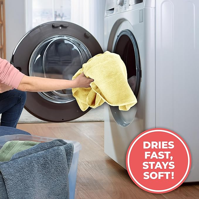 TEXTILOM Washcloths for Body and Face – Hotel and Spa Quality & Soft & Absorbent & Quick Dry Wash Cloths for Your Body – 100% Turkish Cotton Wash Clothes Towel Set of 4 (13 x 13 inches) - Yellow