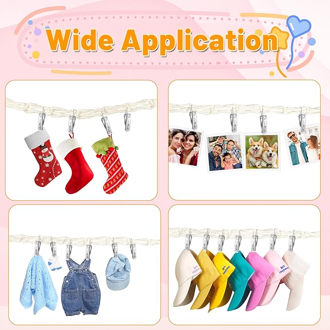 2PCS Stuffed Animal Hammock Corner - 78 Inch Stuffed Animal Storage with 40PCS Clips, Boho Stuff Animal Organizer with Wooden Ring Hanging Stuffed Animal Holder for Wall or Corner Nursery Collection