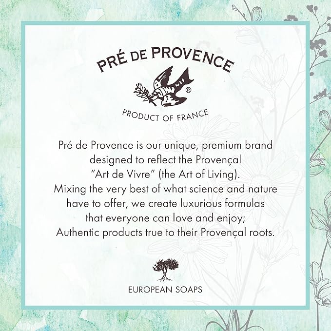 Pre de Provence Artisanal Soap Bar, Natural French Skincare, Enriched with Organic Shea Butter, Quad Milled for Rich, Smooth & Moisturizing Lather, Peony, 5.3 Ounce