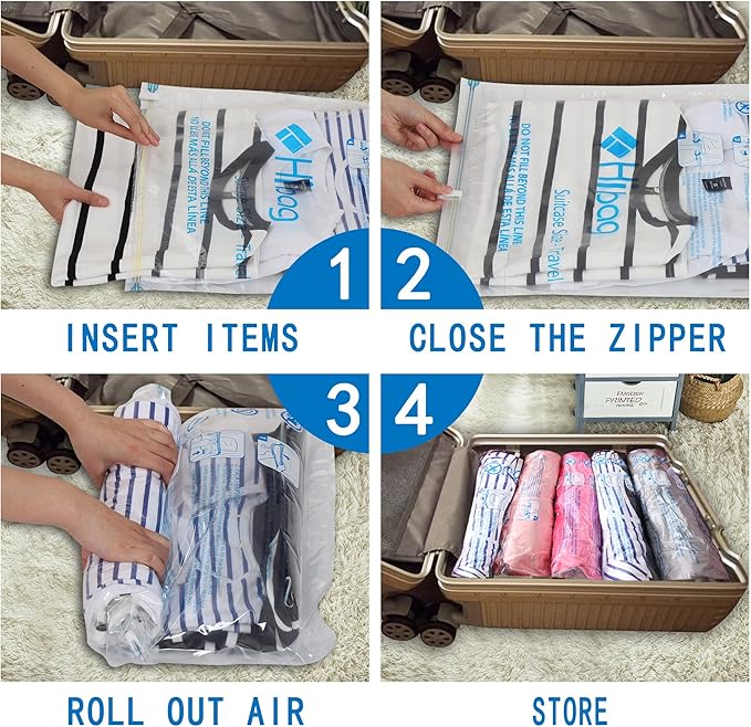 Vacuum Storage Bags, Space Saver Vacuum Seal Storage Bags 20-Pack Sealer Bags for Clothes, Clothing, Bedding, Comforter, Blanket (20C)