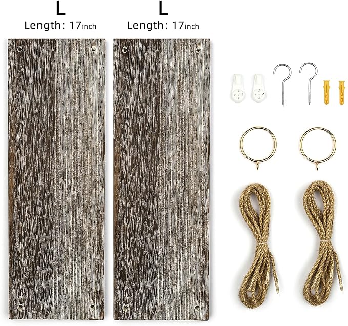 MITIME Hanging Shelves for Wall Window Plant Shelf Indoor Floating Wall Shelves for Bedroom Bathroom Living Room Wall Hanging Shelf Boho Wall Decor .Home, Set of 2 (Large)