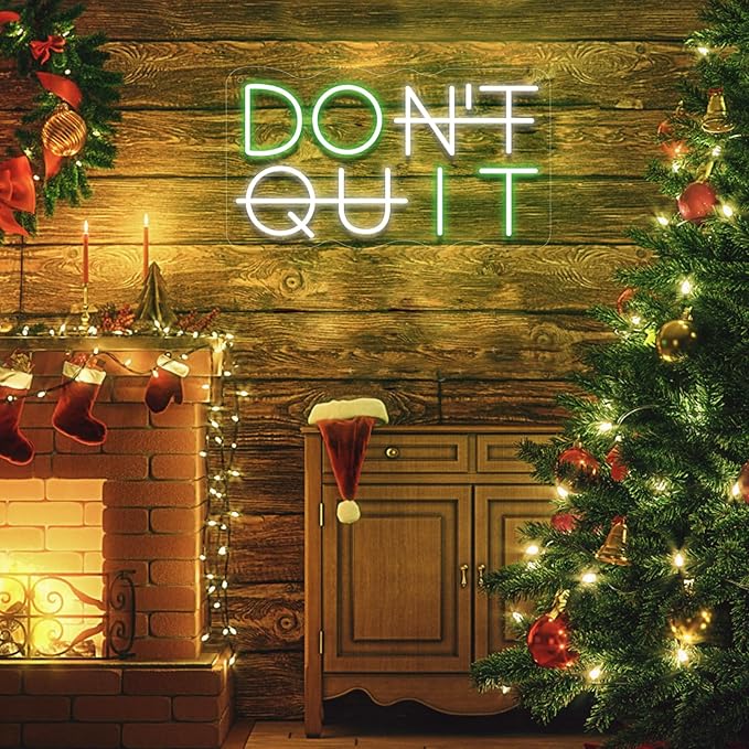 Don't Quit LED Neon Sign for Wall Decor, DO IT Neon Lights Party Decorations, USB Powered Switch LED Lights Adjustable for Office, Gym, Man Cave, Gamer Room Decor