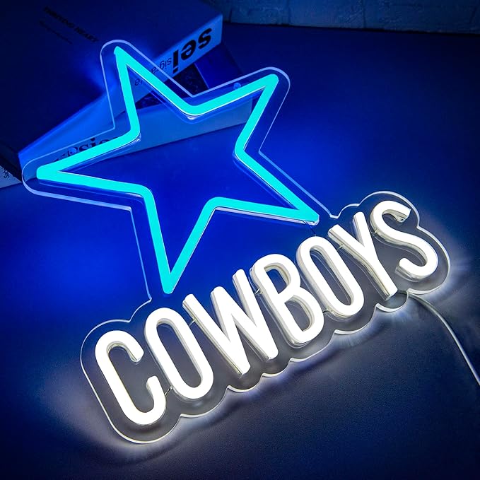 Neon Sign for Wall Decor Football Neon Light for Man Cave Birthday Gifts for Men With Football Team Sign for Bar Dorm Party Decor Game Room Size 12.2 * 12.8In(ZYLD055)