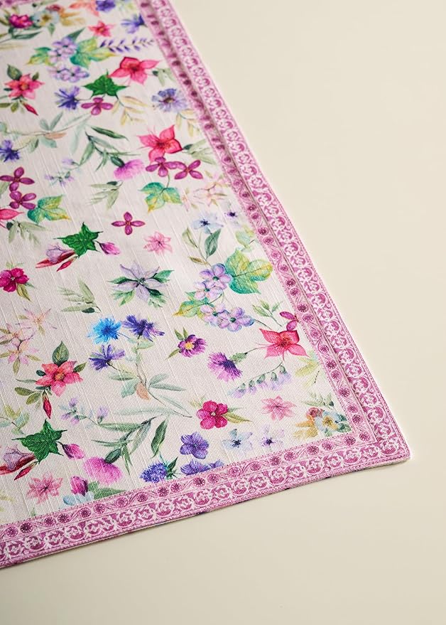 Maison d' Hermine Placemats Set of 4 100% Cotton Washable Cloth Place Mats, Reusable Table Mats for Kitchen Dining Decoration, Party, Wedding, Restaurant Spring/Summer (Chardon, 13" x 19")