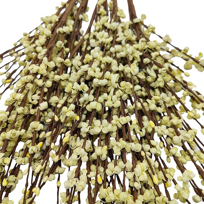 5 Pcs 29.5" Long Jasmine Artificial Yellow Flowers Fake Jasmine Flowers Bouquet Faux Plant for Home Office DIY Floral Art Plant Wedding Party Table Centerpieces Decoration (Macaron Yellow)