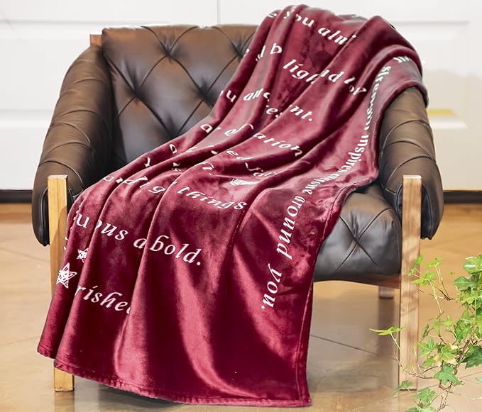 WOLF CREEK BLANKET - Single Layer Fleece Light and Love Compassion Blanket- Positivity Courage and Affirmations Get Well Gift, Plush Healing Thoughts Love Hope & Comfort