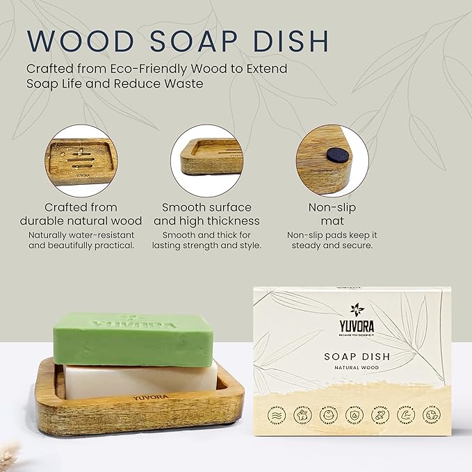 5 OZ Pack of 8 Pcs Men Natural Handmade Body Soaps Rugged Essence Long lasting Luxurious Scents with Natural Ingredients – Sulfate & Paraben Free, Vegan Multi Fragrance With Wooden Soap Dish