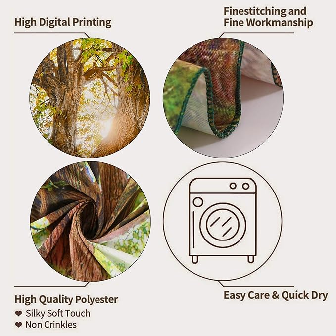 ENJOHOS Dark Green Landscape Nature Tapestry Home Decor Extra Large Wall Hanging Tree Tapestry Enchanted Forest Backdrop for Bedroom Living Room Indoor Outdoor Decoration (79''L x 59''W)