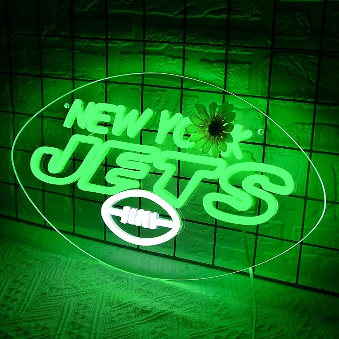 Neon Sign for Wall Decor Football Team Sign Gifts for Football Fans with Led Team Neon Light for Man Cave 5V USB Powered Size15.7 * 8.9In(ZYLD203)