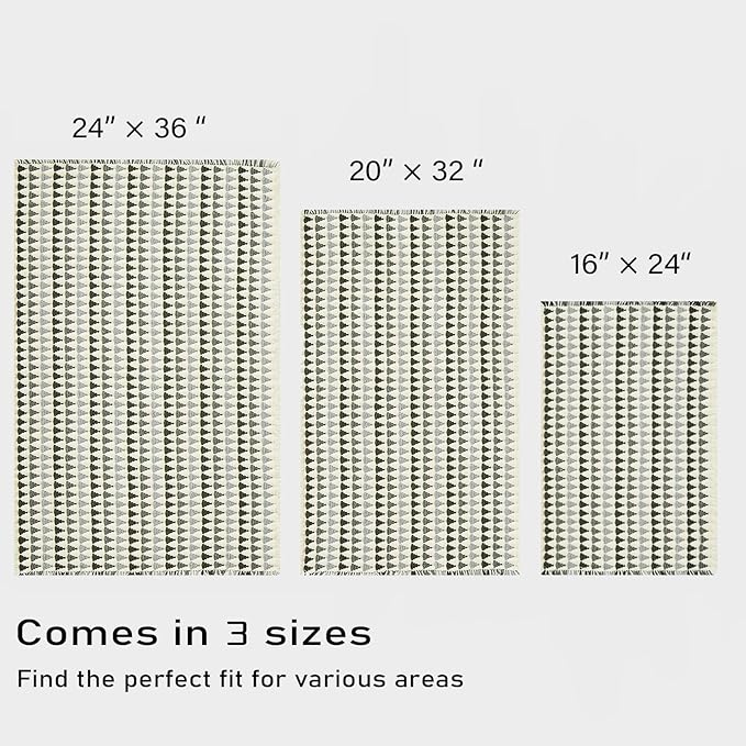 Douceur Boho Bath mat for Bathroom Floor Non Slip, Acrylic Blend Cute Bath Mats with Tassels, Quick Dry Bath mats Machine Washable, 20" x 32", Grey