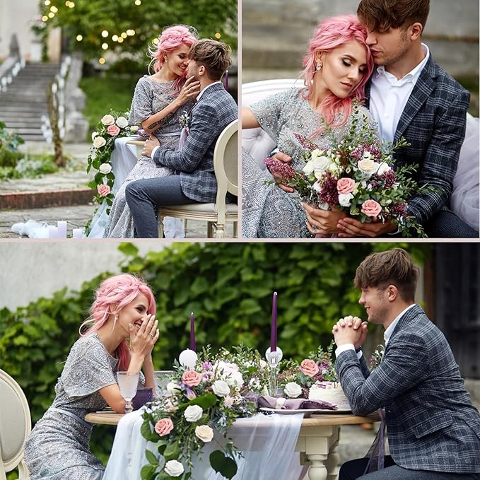 200PCS Artificial Flowers Champagne Mixed Series Roses Real Looking Foam Fake Roses with Leaves for DIY Wedding Bouquets Bridal Shower Centerpieces Party Decorations