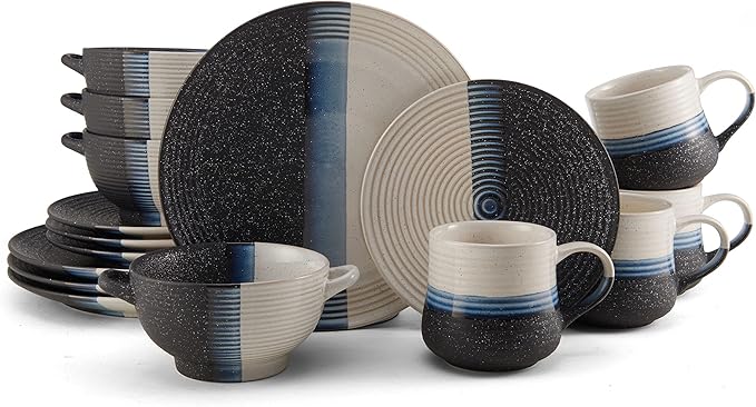 Pfaltzgraff Jaxon 16 Piece Dinnerware Set, Service For 4, Multicolor