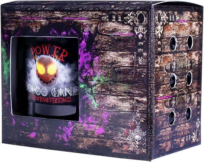 Naturally Wicked Voodoo Power Candle Set - Inc. Voodoo Doll, Crystal, Wood Wick, Ferocious Fireball Scent & Gift Box