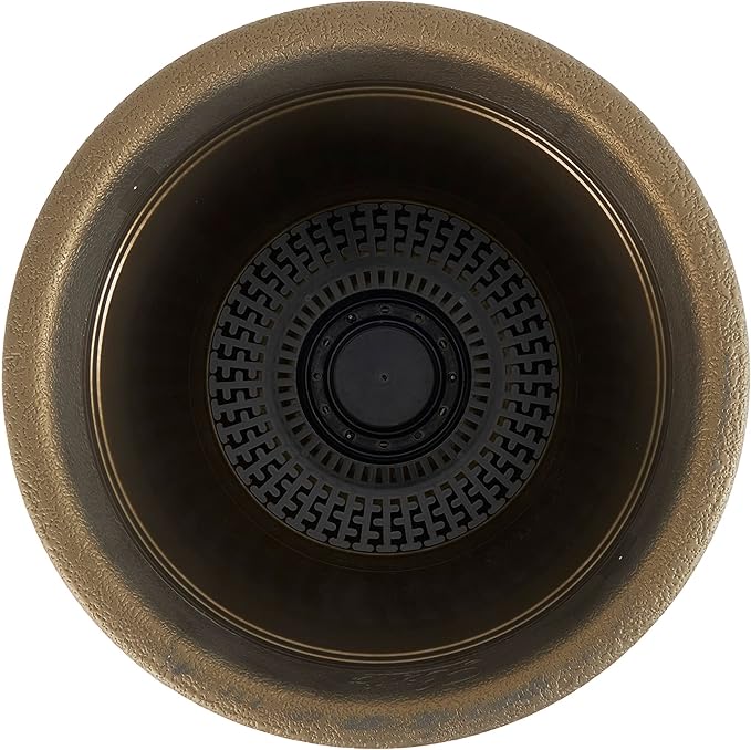 HC Companies SRA10001P02 Sierra 10 Inch Self Watering Round Weather Resistant Plastic Resin Flower Garden Planter Pot Container, Celtic Bronze
