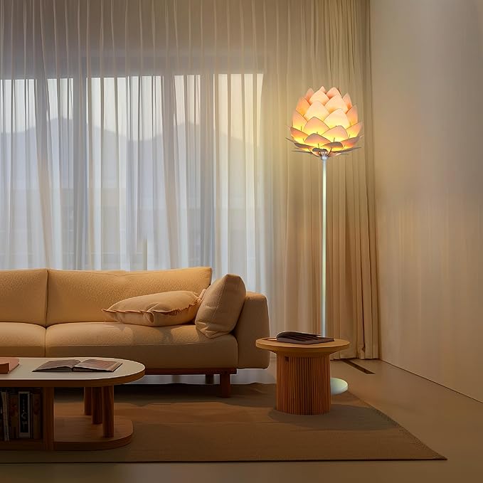 Brightech Artichoke Design Unique 68 Inch Tall Free Standing Pole LED Floor Lamp