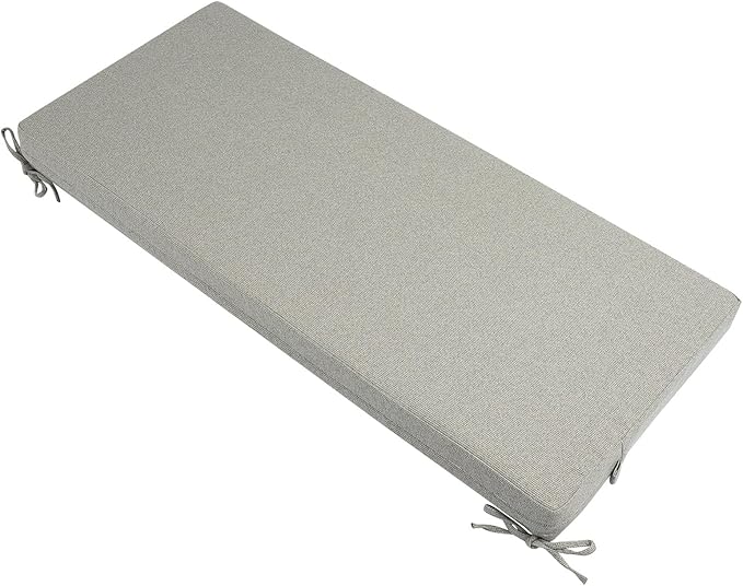 Patio Bench Cushion Covers for Outdoor Furniture with Ties,Water Resistant Loveseat/Settee Cushion Slipcover 54x18x3 Inch for Swing Porch Garden(Replacement Cover Only)-Warm Grey