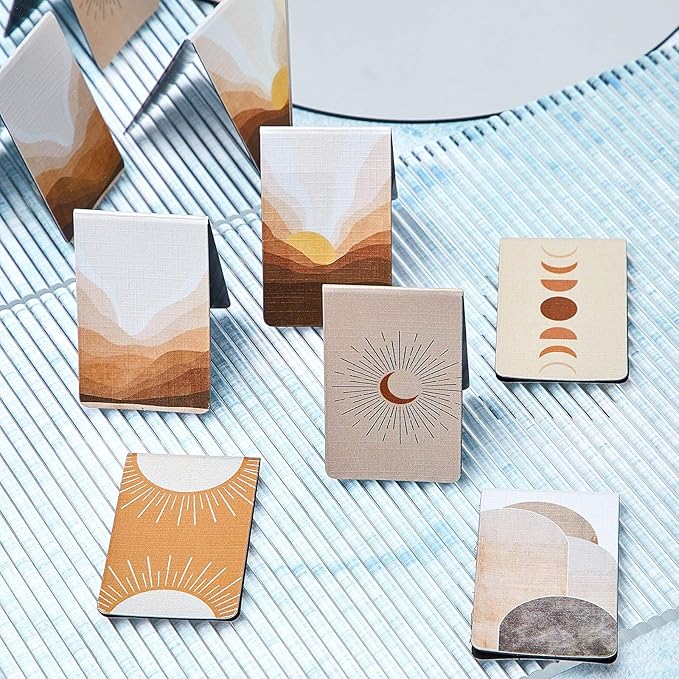 10 Pieces Boho Sun Magnetic Bookmarks Book Markers Magnet Page Markers Assorted Inspirational Book Set with Landscape for Students Teachers Reading