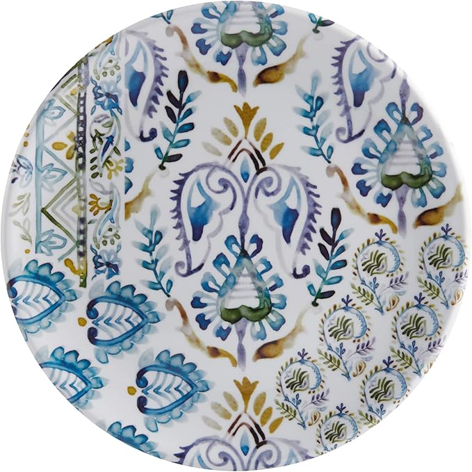 Fitz & Floyd Fitz and Floyd Azure Melamine Outdoor 12 Piece Dinnerware Set, Service for 4, Multicolor