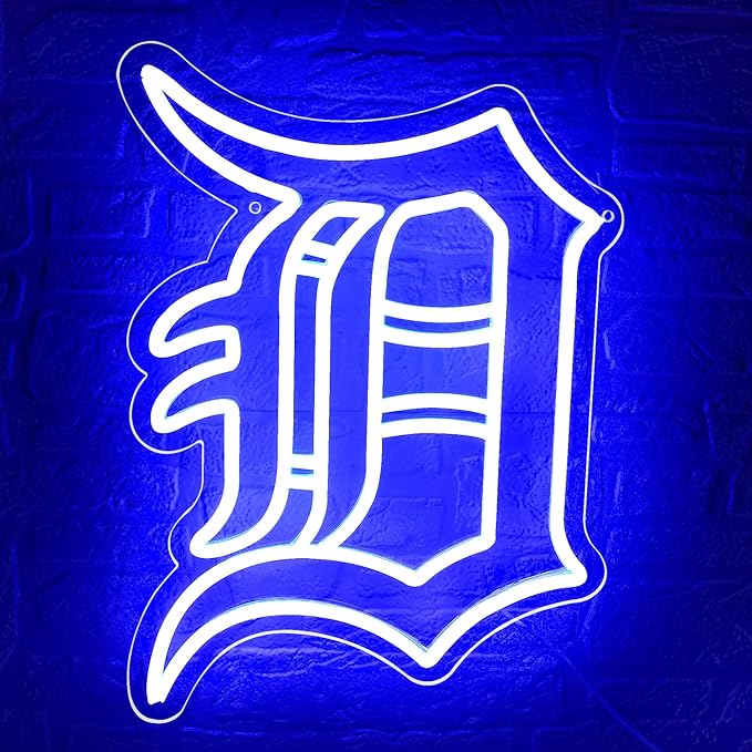 Tiger Neon Sign for Wall Decor Tiger Led Neon Light for Man Cave Baseball Team Led Sign for Sport Club Bedroom Garage Birthday Party Baseball Room USB Powered Size 16.1 * 11.8In(ZYLD133)
