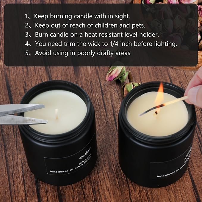 Scented Candles,Candles for Men,7oz Cedar Candle,Long Lasting with 40H Burn Time,Aromatherapy Candle for Home.