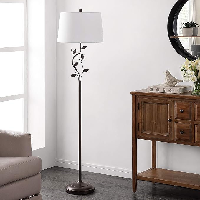 SAFAVIEH Lighting Collection Rudy 62-inch Black Iron Floor Lamp (LED Bulb Included) FLL4091A