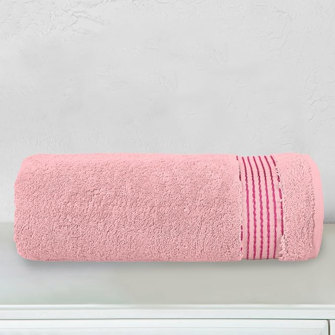 Elegant Comfort Premium Turkish Cotton 1 Piece Jumbo Bath Towel - 35 x 70 inch, Luxurious Hotel Spa Quality 100% Turkish Cotton Large Bath Towel - Highly Absorbent - Soft Bathroom Towel, Dusty Rose
