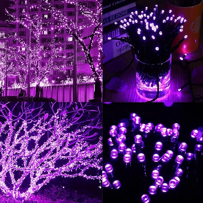 Solar Christmas Lights,Total 400LED 144FT 8ModesChristmas Lights Outdoor,Waterproof LED Solar for Christmas Decoration, Pack of 2